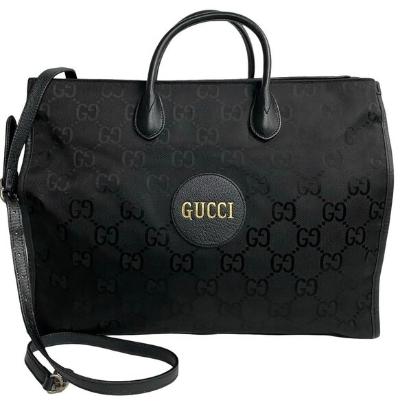 GUCCI Black Monogram Leather Shoulder Bag - Picture 1 of 9